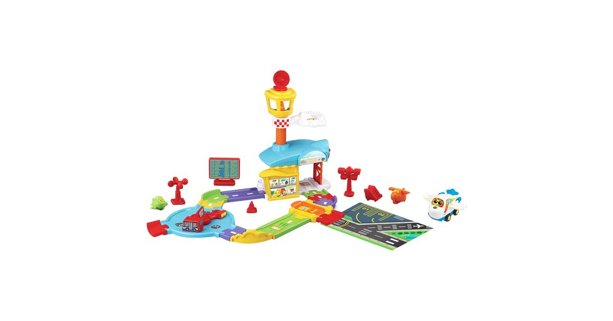 VTech Tut Tut Baby Flitzer - Fröhlicher Flughafen, Spielgebäude(mehrfarbig, Inkl. Tut Tut Baby Flitzer - Flugzeug)
