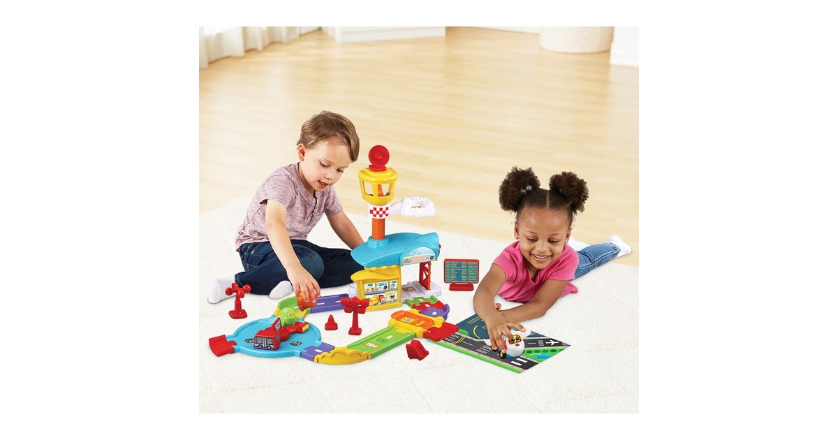 VTech Tut Tut Baby Flitzer - Fröhlicher Flughafen, Spielgebäude(mehrfarbig, Inkl. Tut Tut Baby Flitzer - Flugzeug)