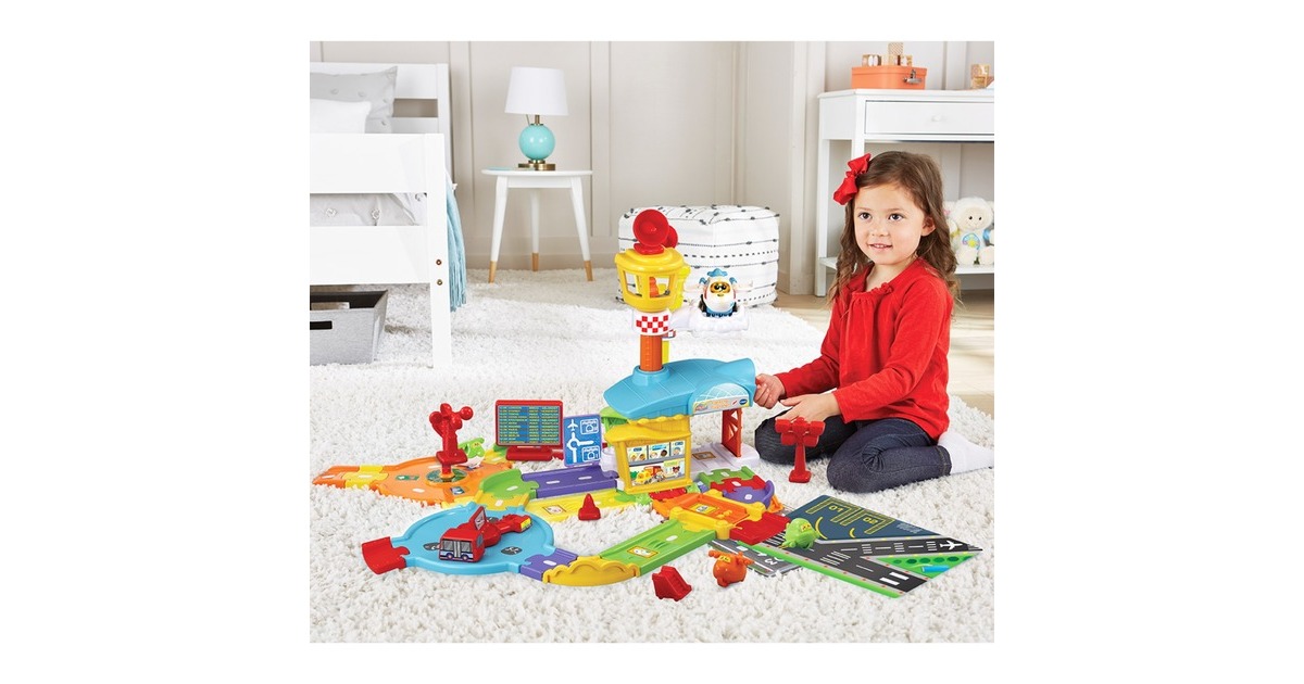 VTech Tut Tut Baby Flitzer - Fröhlicher Flughafen, Spielgebäude(mehrfarbig, Inkl. Tut Tut Baby Flitzer - Flugzeug)