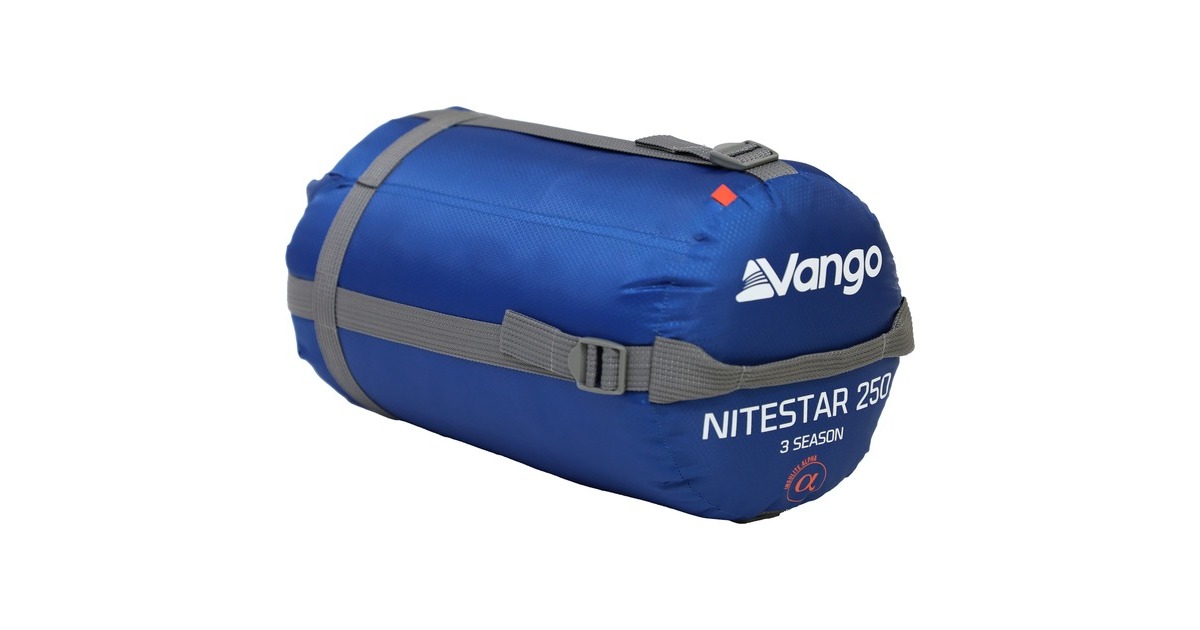 Vango Schlafsack Nitestar Alpha 250, Classic Blue(dunkelblau/rot, Modell 2024)