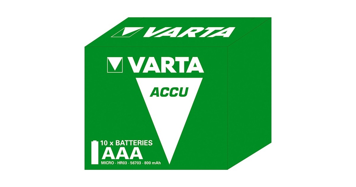 Varta Akku (Box) AAA, Akku-Box(10 Stück, AAA)