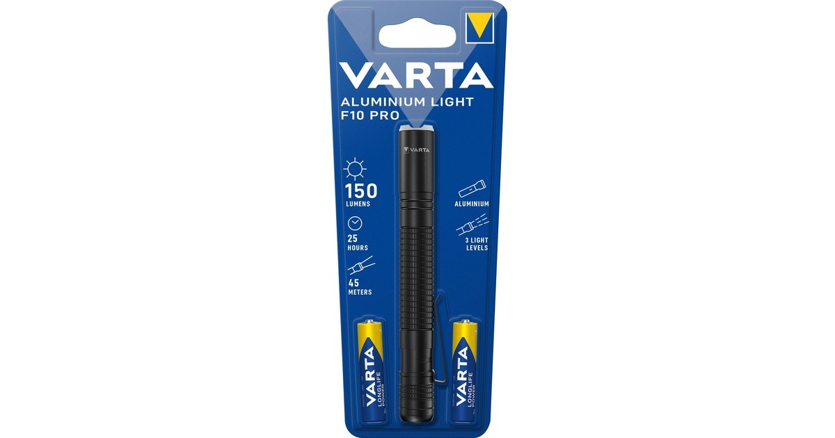 Varta Aluminium Light F10 Pro, Taschenlampe(schwarz)