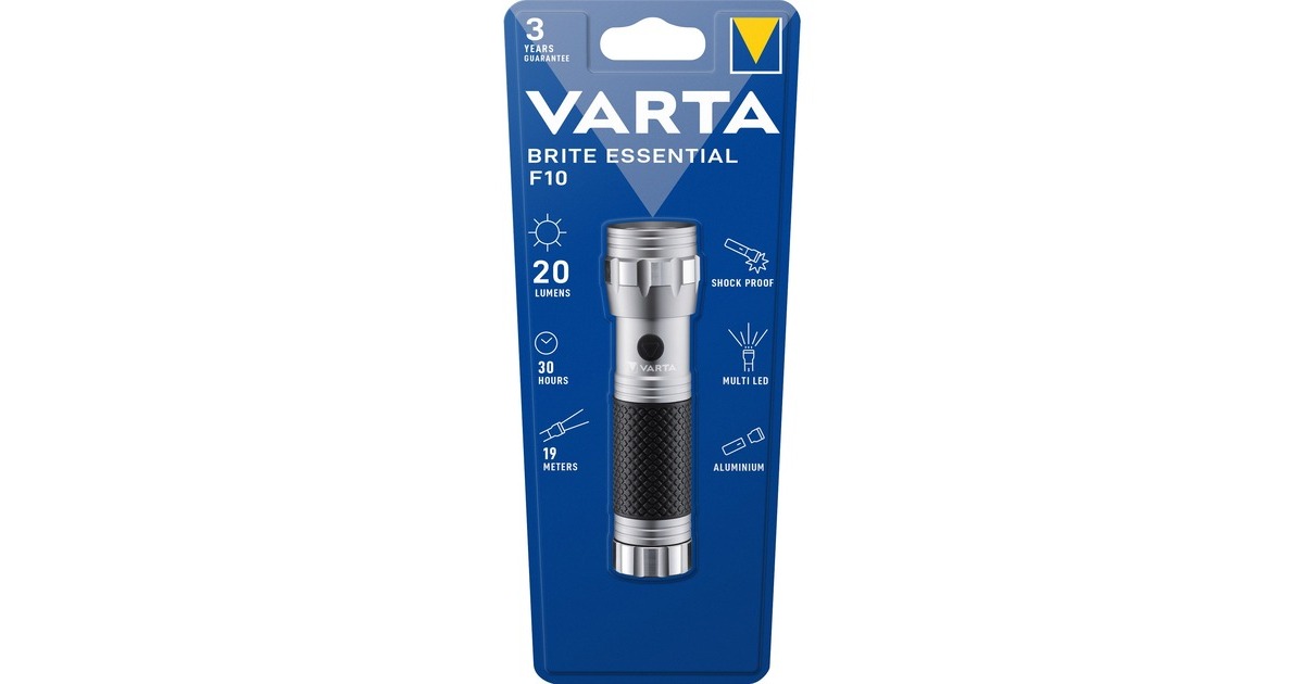 Varta Brite Essential F10, Taschenlampe(silber/schwarz)