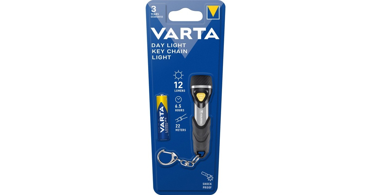 Varta Day Light Key Chain Light, Taschenlampe(schwarz/silber)