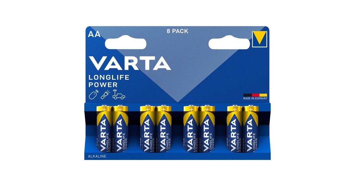 Varta High Energy, Batterie(8 Stück, AA)