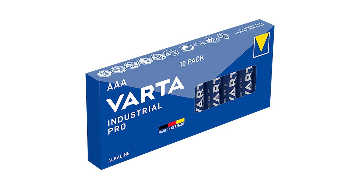 Varta Industrial, Batterie(10 Stück, AAA)