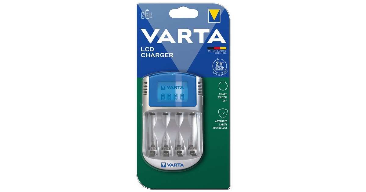Varta LCD Charger, Ladegerät(Lädt 2 oder 4 AA, AAA)
