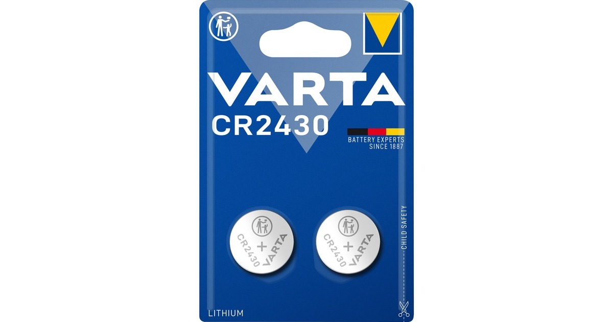 Varta LITHIUM Coin CR2430, Batterie(2 Stück, CR2430)