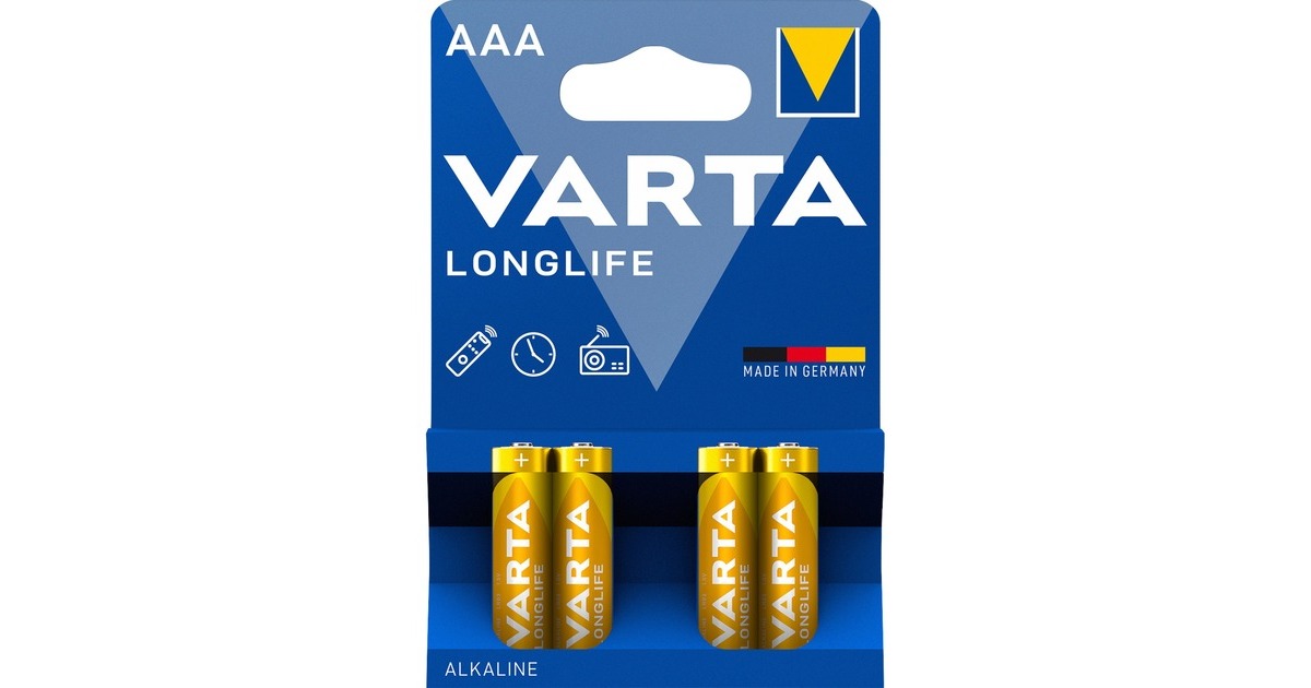 Varta Longlife AAA, Batterie(4 Stück, AAA)