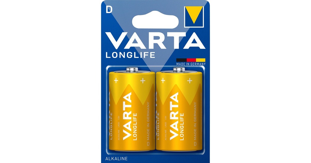 Varta Longlife D, Batterie(2 Stück, D)