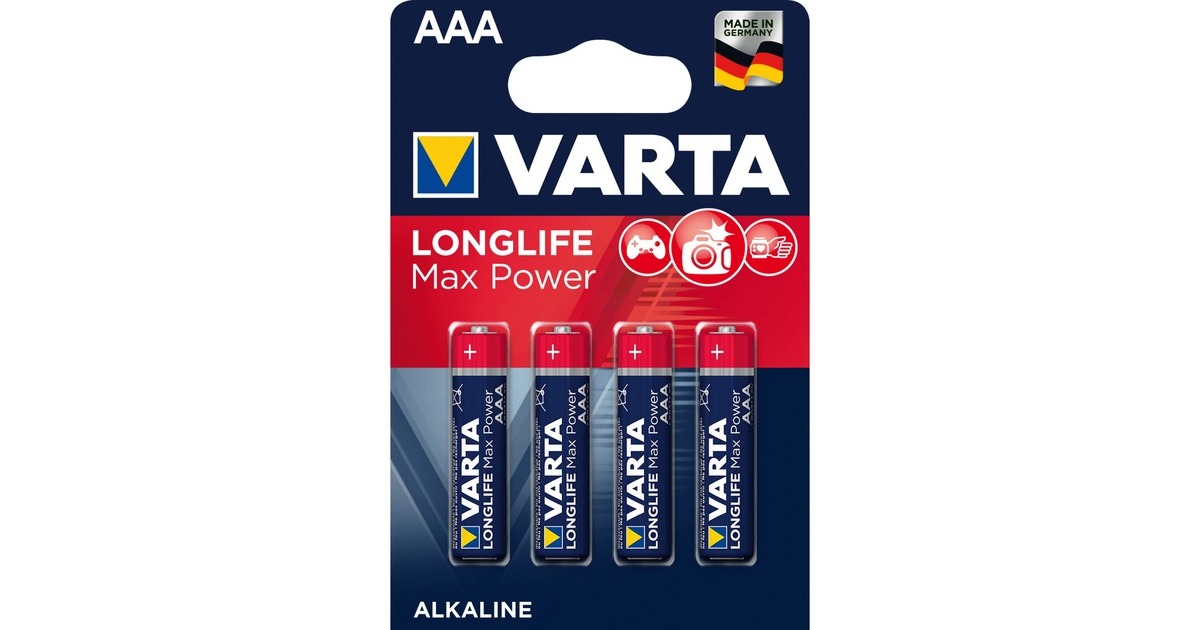Varta Longlife Max Power AAA, Batterie(4 Stück, AAA)