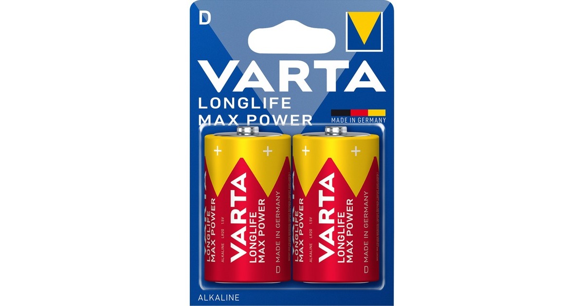 Varta Longlife Max Power D, Batterie(2 Stück, D)