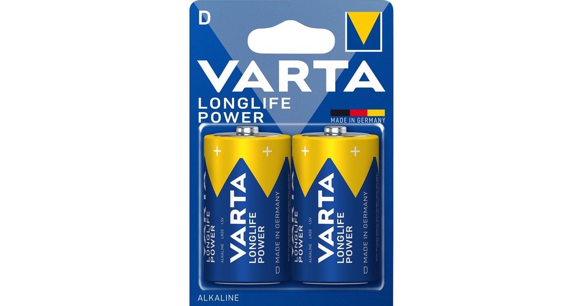Varta Longlife Power D, Batterie(4 Stück, D)