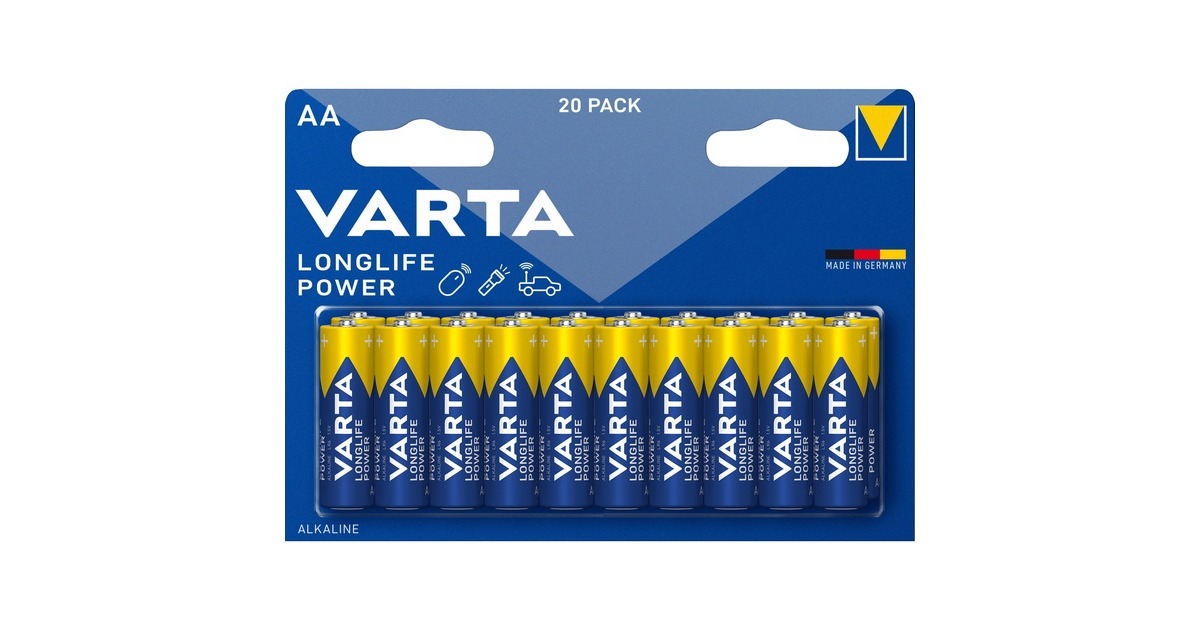 Varta Longlife Power, Batterie(20 Stück, AA)