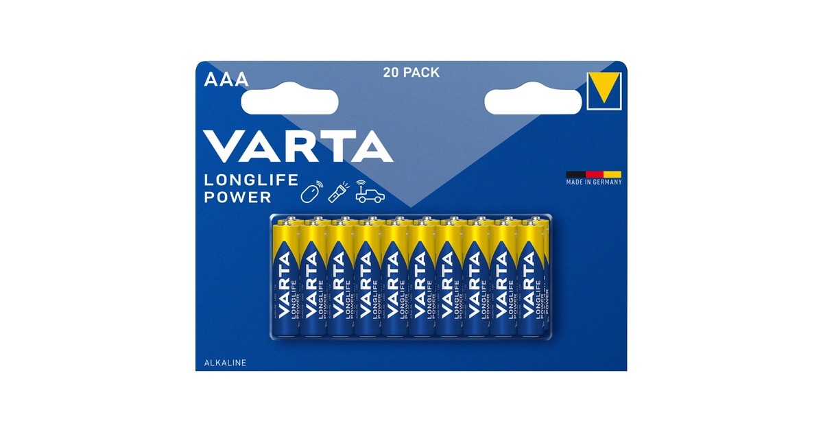 Varta Longlife Power, Batterie(20 Stück, AAA)