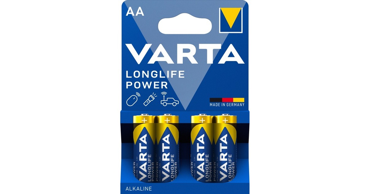 Varta Longlife Power, Batterie(4 Stück, AA)