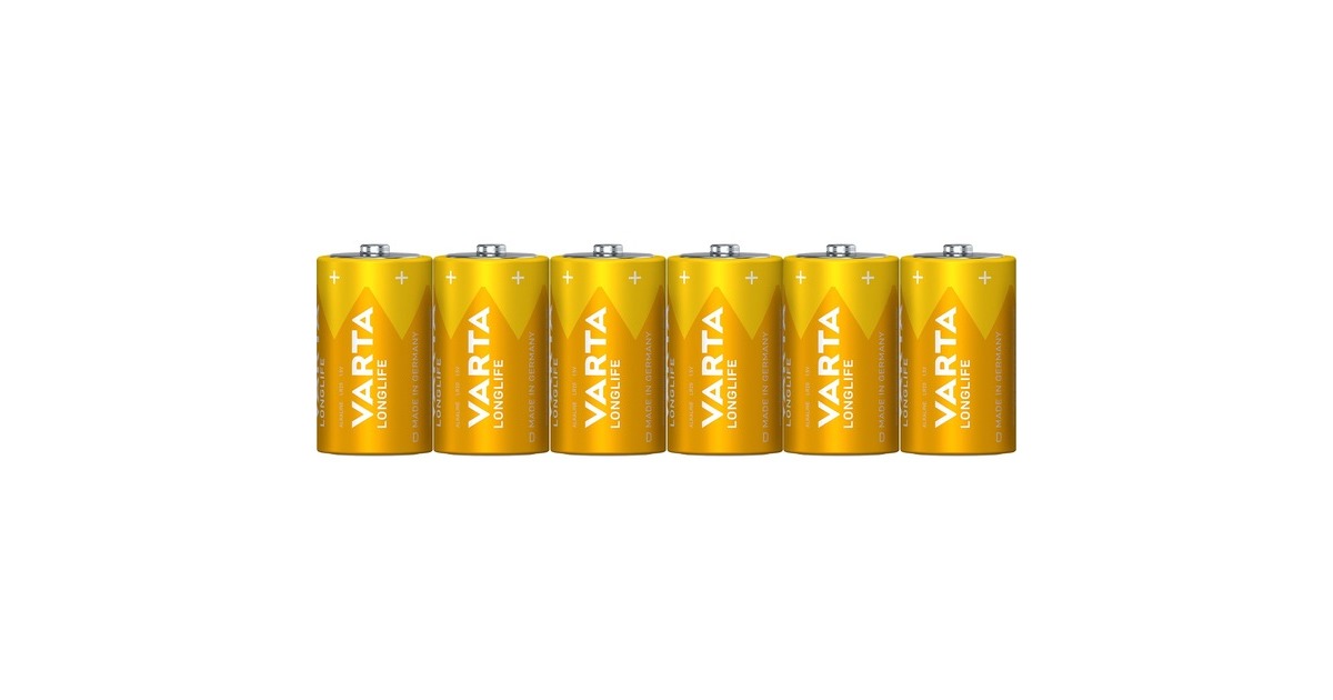 Varta Longlife, Batterie(6 Stück, D)