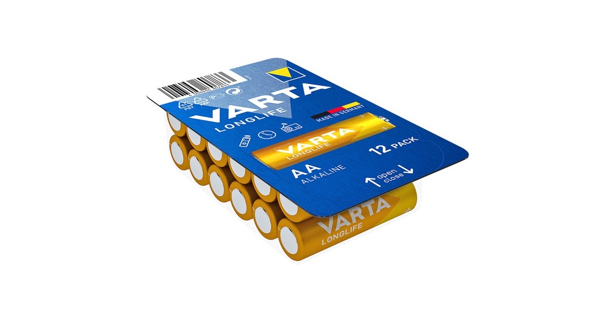 Varta Longlife, Batterie(12 Stück, AA)