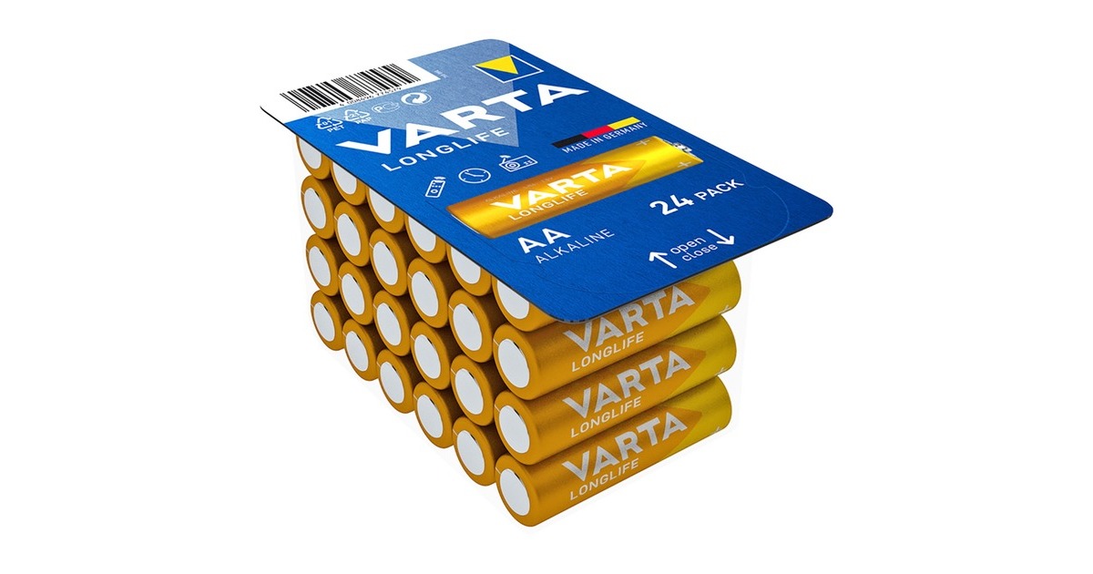 Varta Longlife, Batterie(24 Stück, AA)