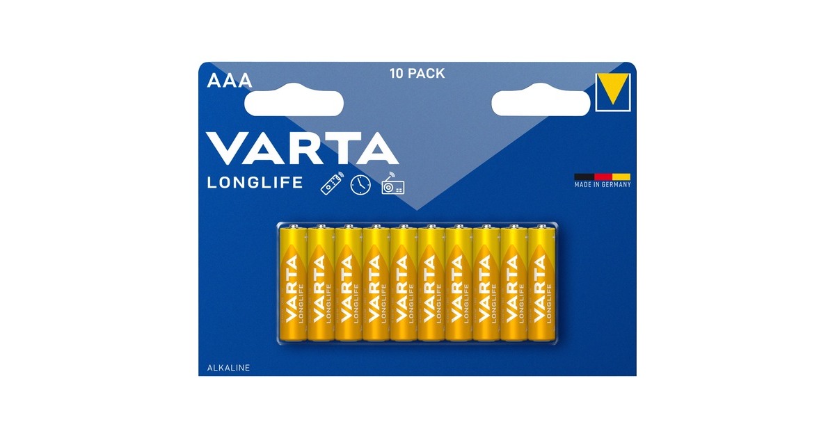 Varta Longlife, Batterie(10 Stück, AAA)