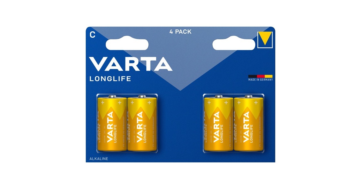 Varta Longlife, Batterie(4 Stück, C)