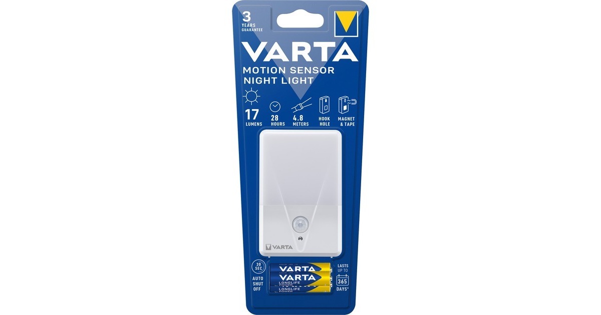 Varta Motion Sensor Night Light, Nachtlicht(weiß, Doppelpack)