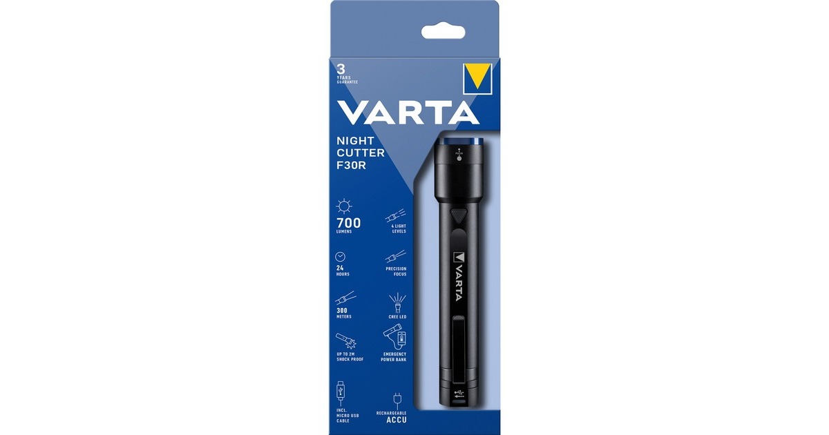 Varta Night Cutter F30R, Taschenlampe(schwarz)