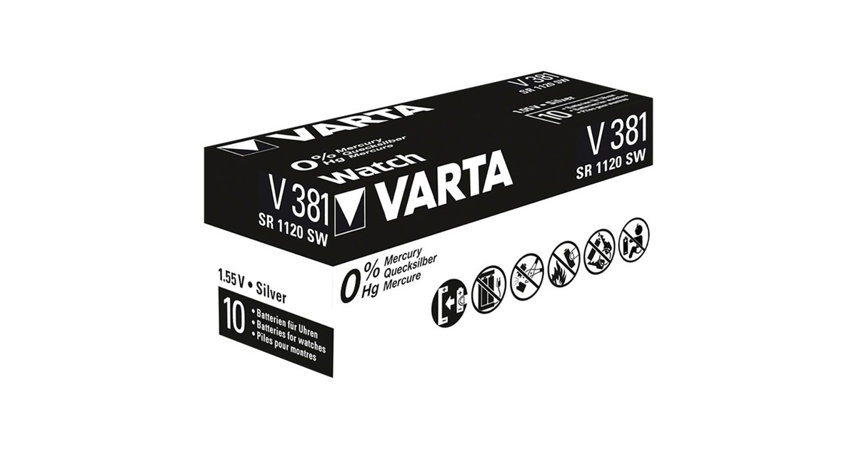 Varta V381 SR55, Batterie(10 Stück, V381)