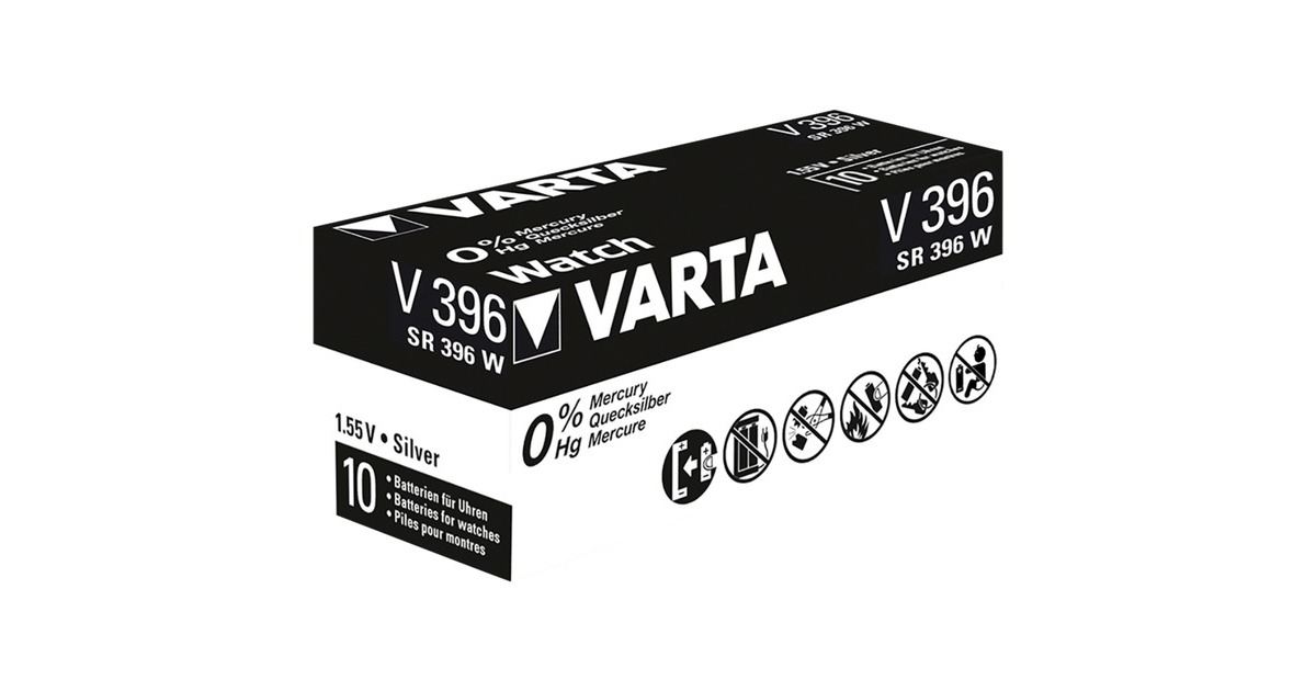 Varta V396 SR59, Batterie(10 Stück, V396)