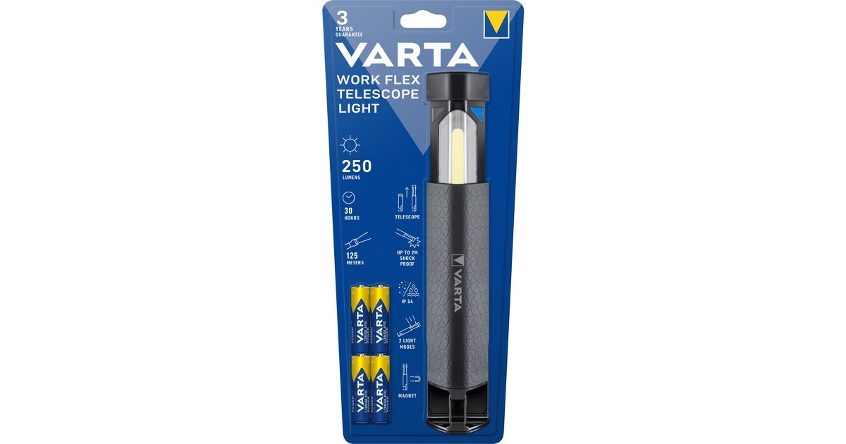 Varta WorkFlex Telescope Light, Arbeitsleuchte(schwarz)