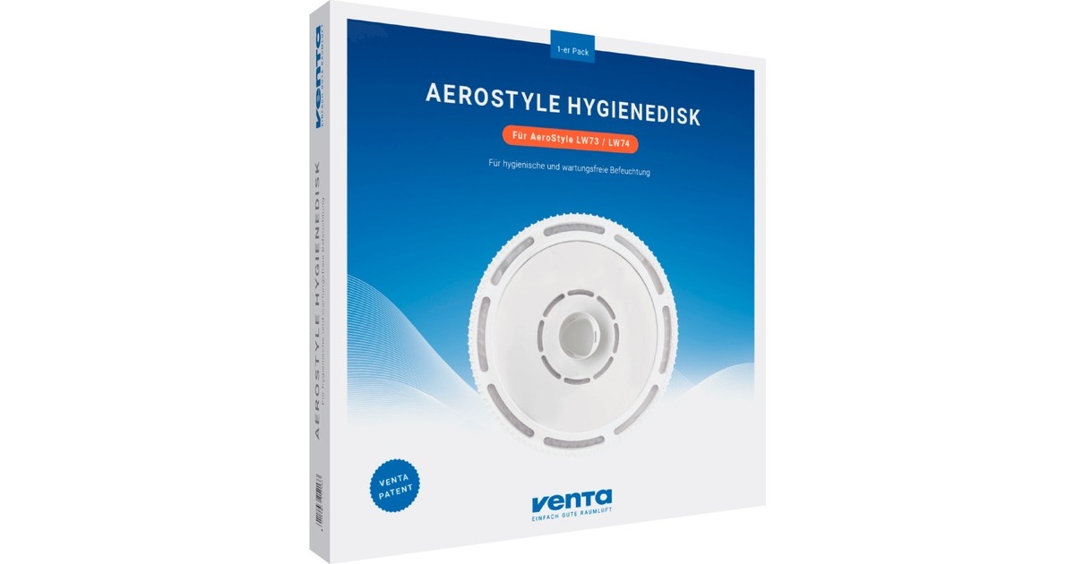 Venta Hygienedisk AeroSytle, 1er, Entkalker(weiß, 1 Stück, für Luftbefeuchter AeroSytle LW73 / 74)