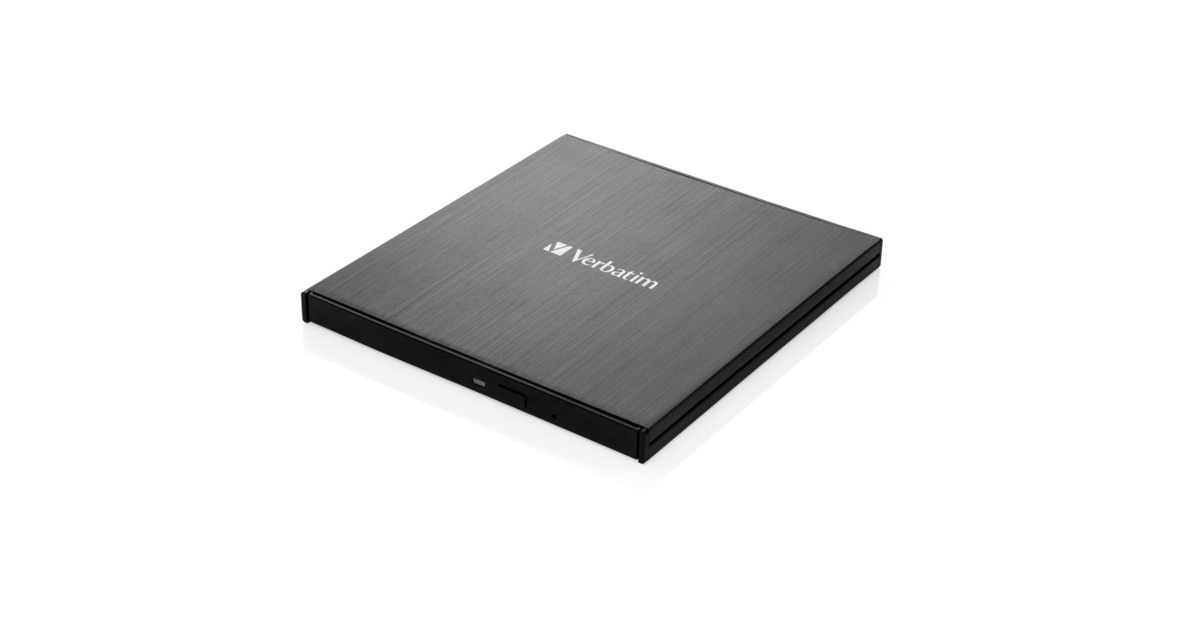 Verbatim External Slimline-Blu-ray-Writer, externer Blu-ray-Brenner(schwarz, USB 3.1 Gen 1 (Typ-C))