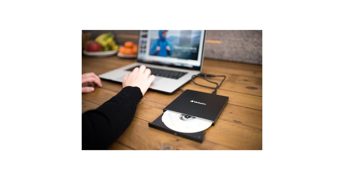 Verbatim External Slimline-Blu-ray-Writer, externer Blu-ray-Brenner(schwarz, USB 3.1 Gen 1 (Typ-C))
