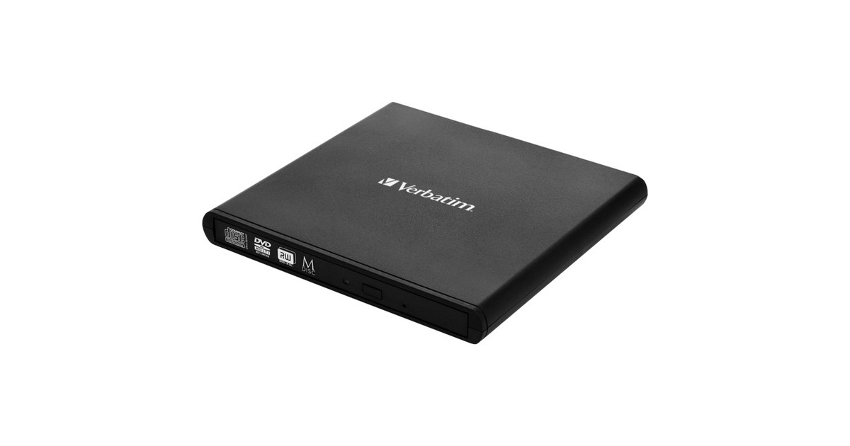 Verbatim External Slimline CD/DVD Writer, externer DVD-Brenner(schwarz)