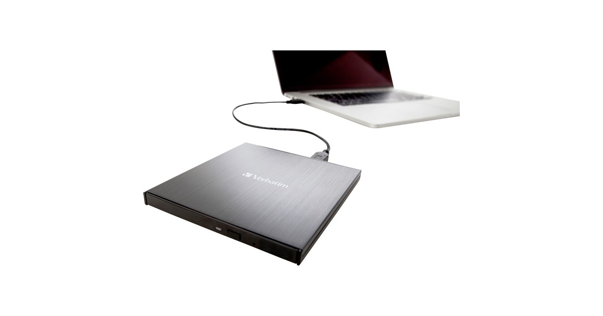 Verbatim External Slimline USB 3.0-Blu-ray-Brenner, externer Blu-ray-Brenner(schwarz)