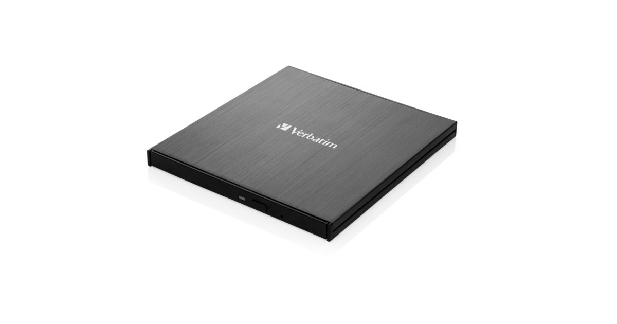 Verbatim Externer Slimline CD-DVD-Brenner, externer DVD-Brenner(USB-C 3.2 Gen 1 (5 Gbit/s))