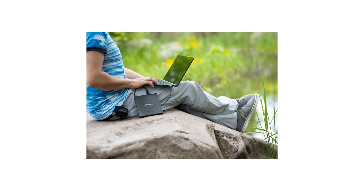 Verbatim Externer Slimline CD-DVD-Brenner, externer DVD-Brenner(USB-C 3.2 Gen 1 (5 Gbit/s))