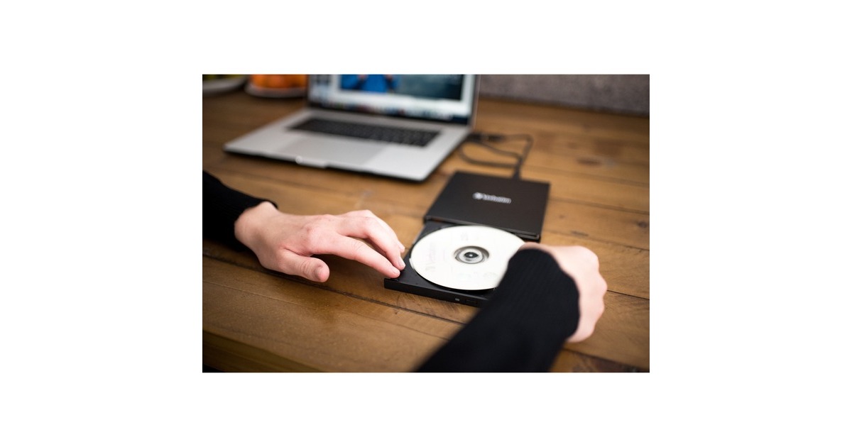 Verbatim Externer Slimline CD-DVD-Brenner, externer DVD-Brenner(USB-C 3.2 Gen 1 (5 Gbit/s))