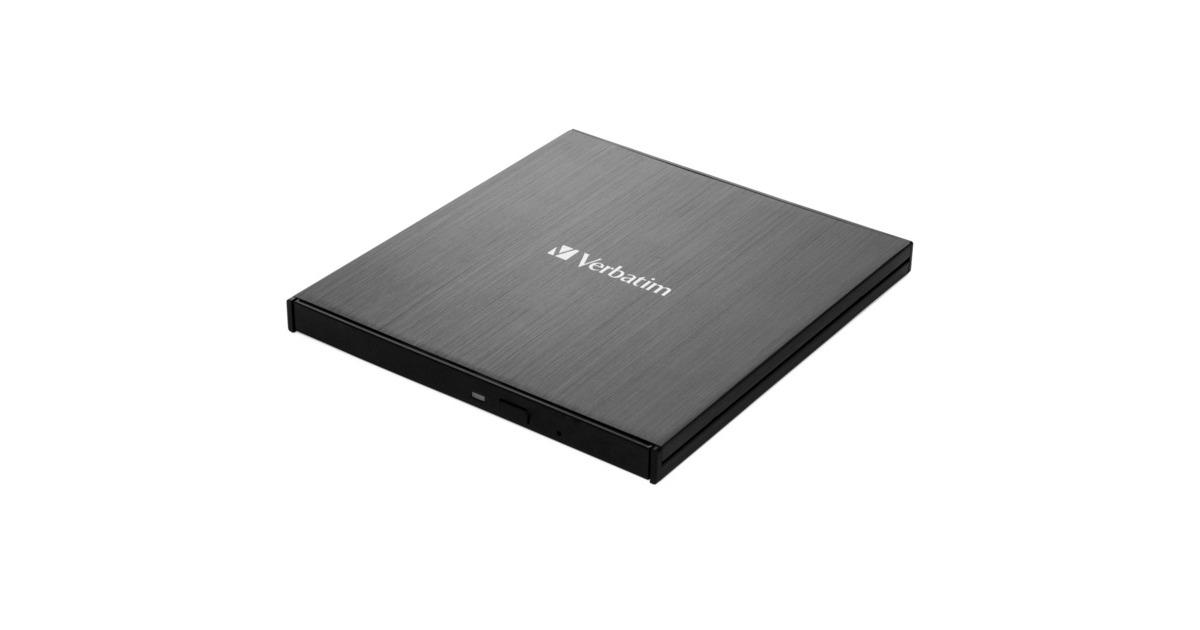Verbatim Externer Slimline, externer Blu-ray-Brenner(schwarz, USB 3.2 Gen 1 (Typ-C))