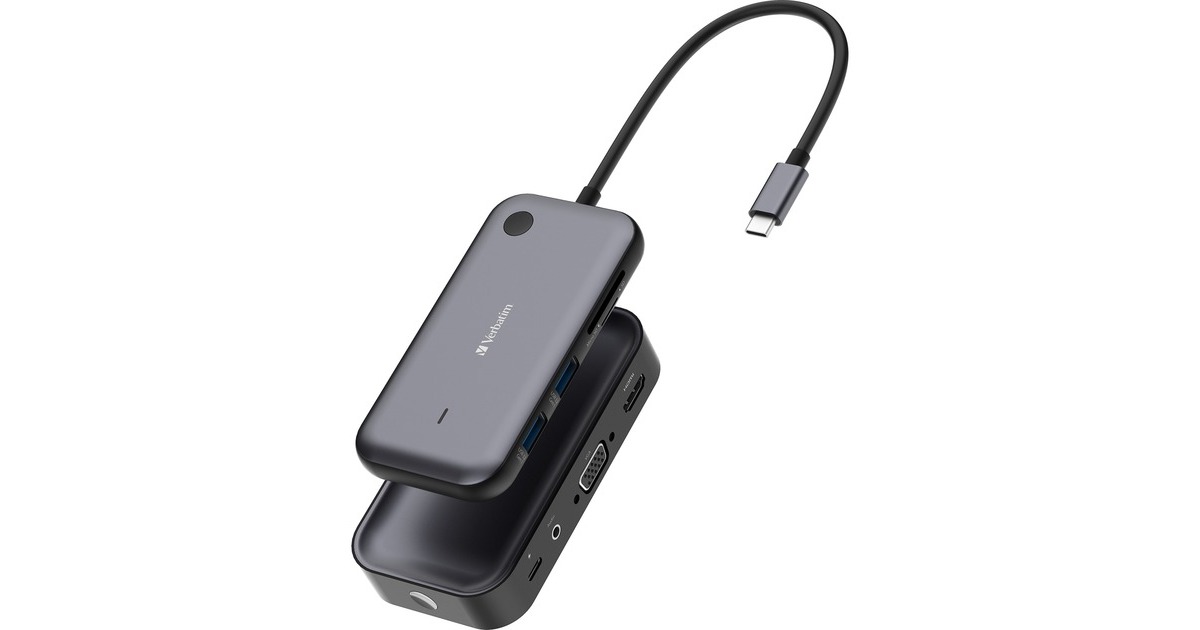 Verbatim Share My Screen 1080p USB-Wireless Adapter WDA-01, Dockingstation(schwarz, HDMI, VGA, USB-C, SD, microSD)