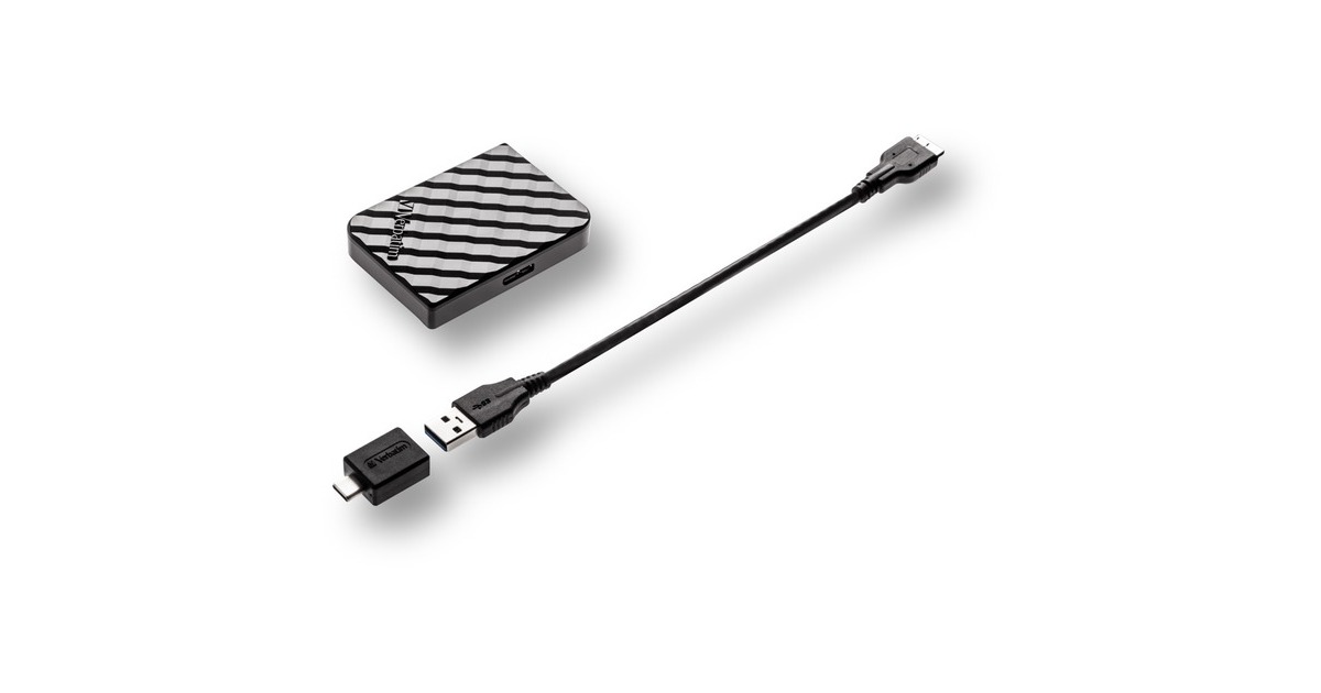 Verbatim Store 'n' Go Mini 512 GB, Externe SSD(schwarz, USB-C 3.2 Gen 1 (5 Gbit/s))
