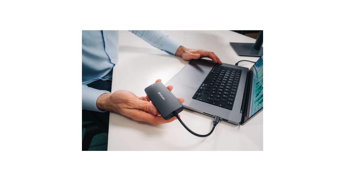 Verbatim USB-C Pro Multiport-Hub CMH-05, 5 Port, Dockingstation(grau, HDMI, RJ-45, 2x USB-A, USB-C PD)