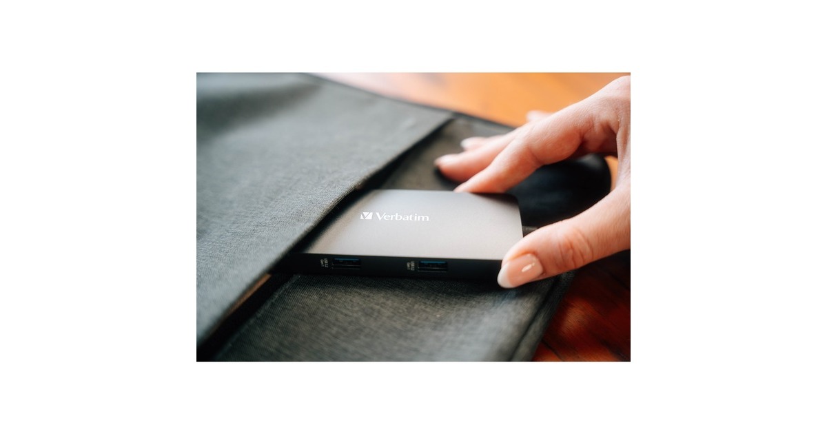 Verbatim USB-C Pro Multiport-Hub CMH-08, 8 Port, Dockingstation(grau, 2x HDMI, 3x USB-A, USB-C PD, SD, microSD)