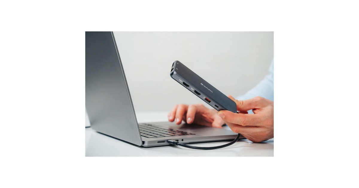 Verbatim USB-C Pro Multiport-Hub CMH-13, 13 Port, Dockingstation(grau, 2x HDMI, DP, RJ-45, 6x USB-A, Audio, 2x USB-C PD)