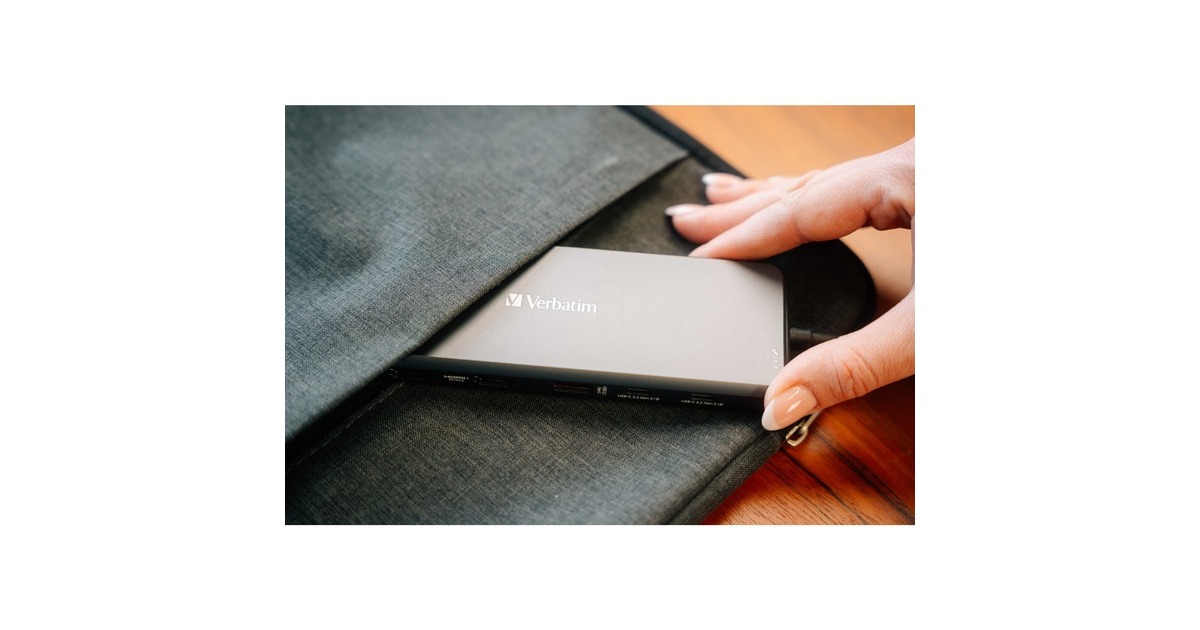 Verbatim USB-C Pro Multiport-Hub CMH-13, 13 Port, Dockingstation(grau, 2x HDMI, DP, RJ-45, 6x USB-A, Audio, 2x USB-C PD)