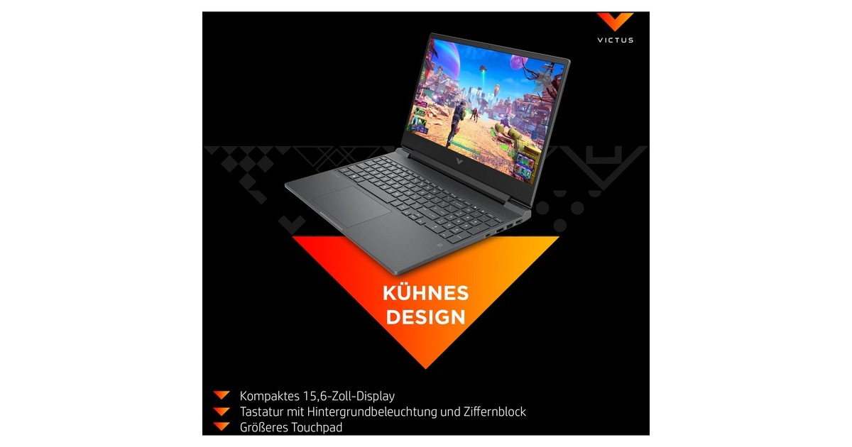 Victus by HP 15-fb0173ng, Gaming-Notebook(schwarz, ohne Betriebssystem, 39.6 cm (15.6 Zoll) & 144 Hz Display, 512 GB SSD)
