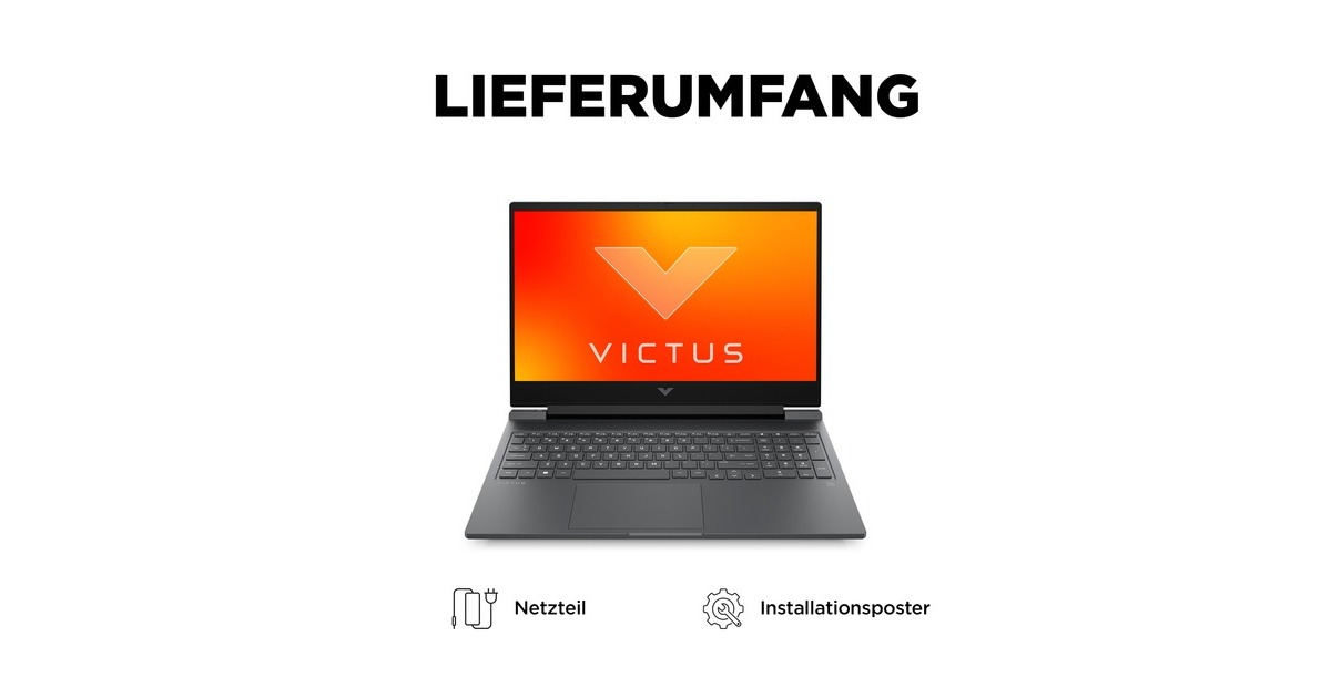 Victus by HP 16-r0177ng, Gaming-Notebook(grau, ohne Betriebssystem, 40.9 cm (16.1 Zoll) & 144 Hz Display, 512 GB SSD)