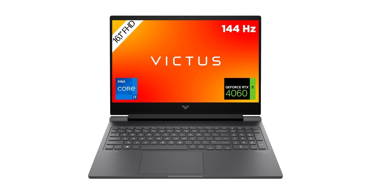 Victus by HP 16-r1073ng, Gaming-Notebook(schwarz, Windows 11 Home 64-Bit, 40.9 cm (16.1 Zoll) & 165 Hz Display, 512 GB SSD)