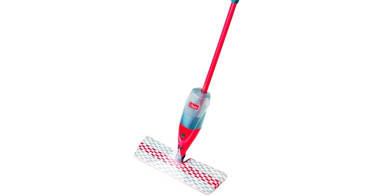 Vileda Spray & Clean Sprüh-Wischer, Bodenwischer(rot/schwarz)