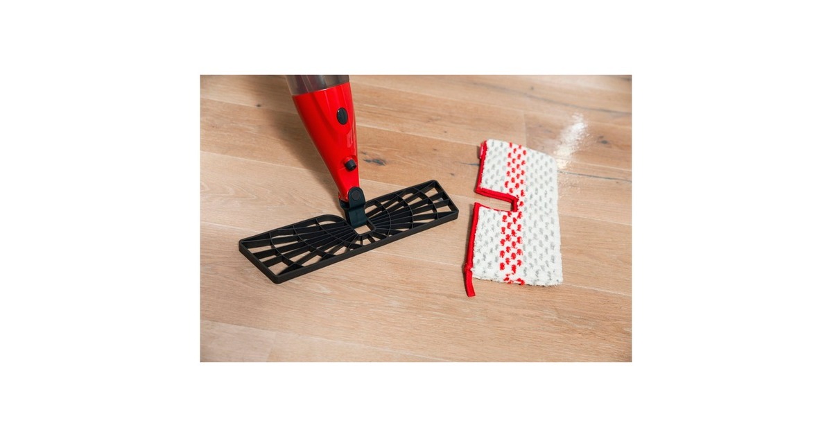 Vileda Spray & Clean Sprüh-Wischer, Bodenwischer(rot/schwarz)